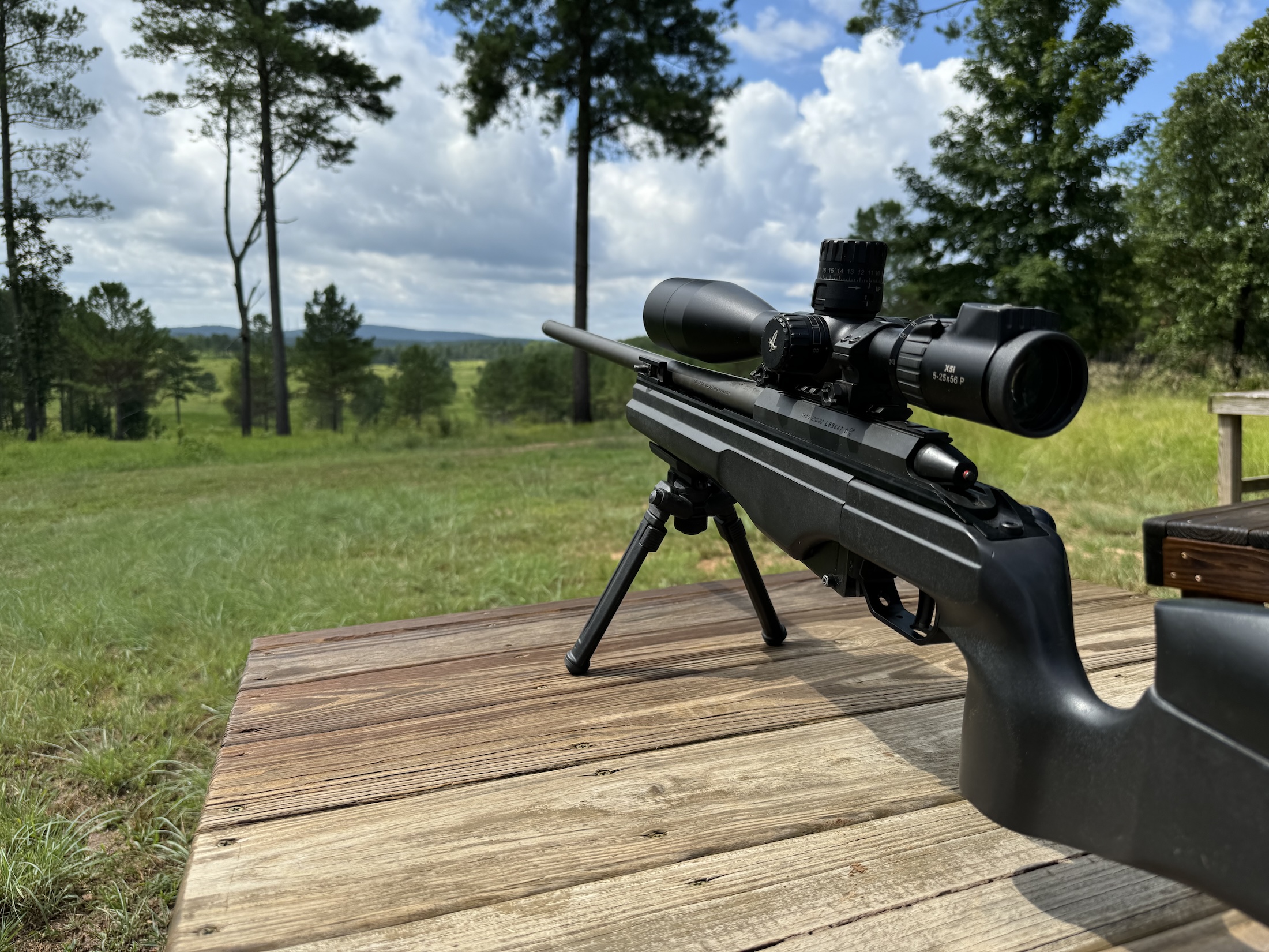 A high-tech gun set up for the 1000 yard challenge at Barnsley Resort.