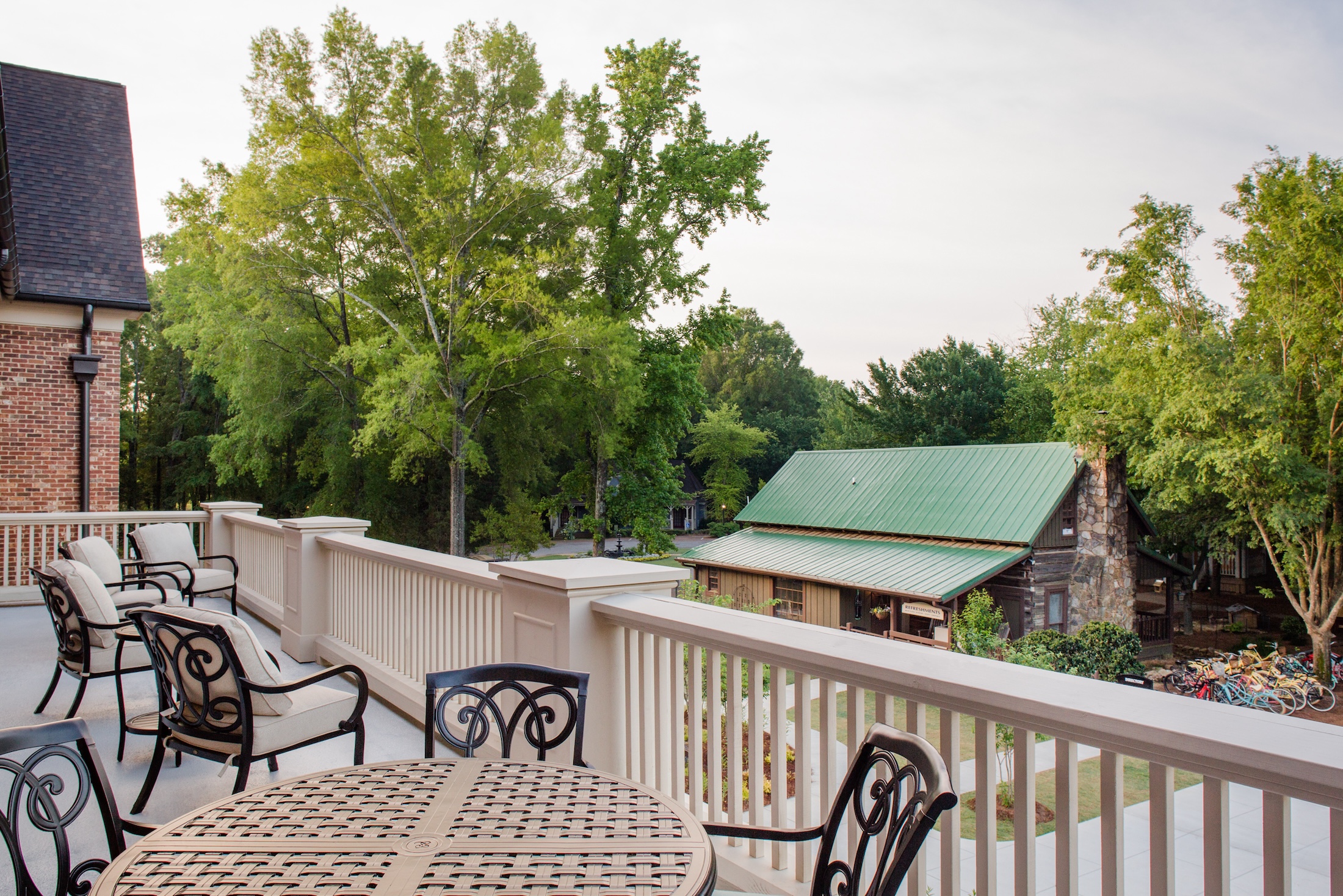 The terrace of the queen suite at The Inn at Barnsley Resort.